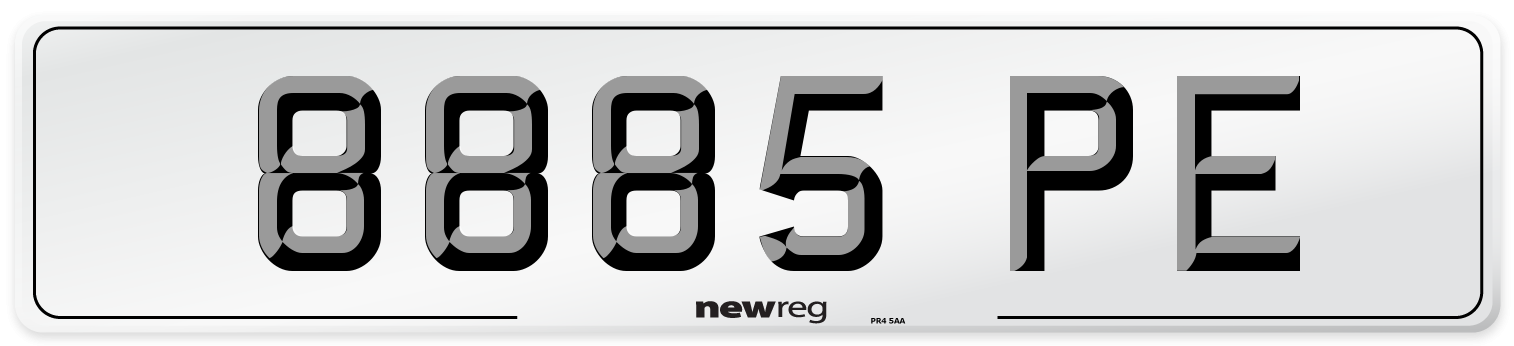 8885 PE Number Plate from New Reg